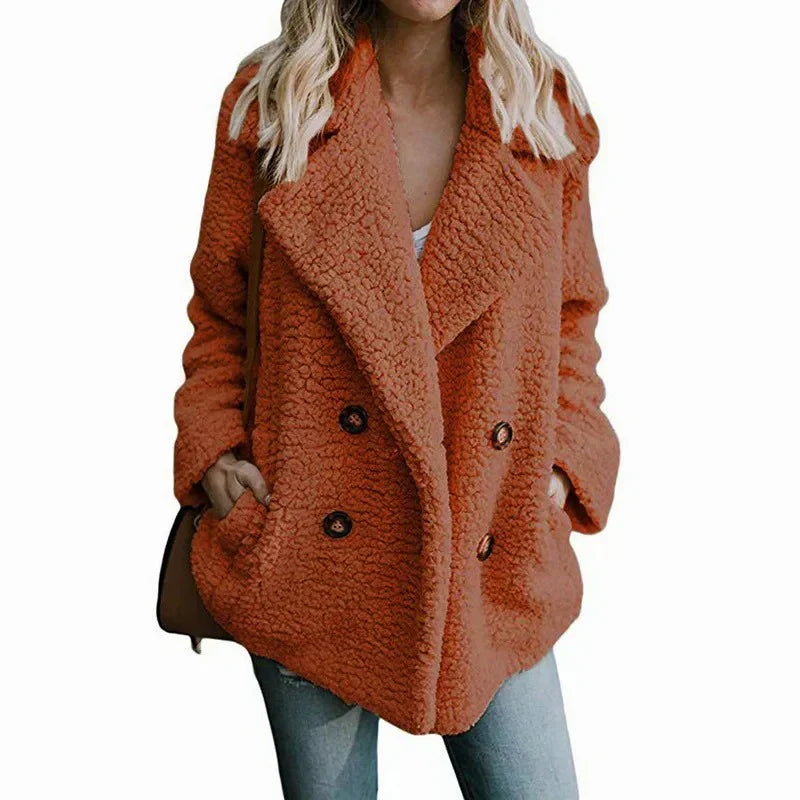 Street-Wave Womens Teddy Coat Lucia Warm Cozy Tailored Fit For Women With Soft Fur Look
