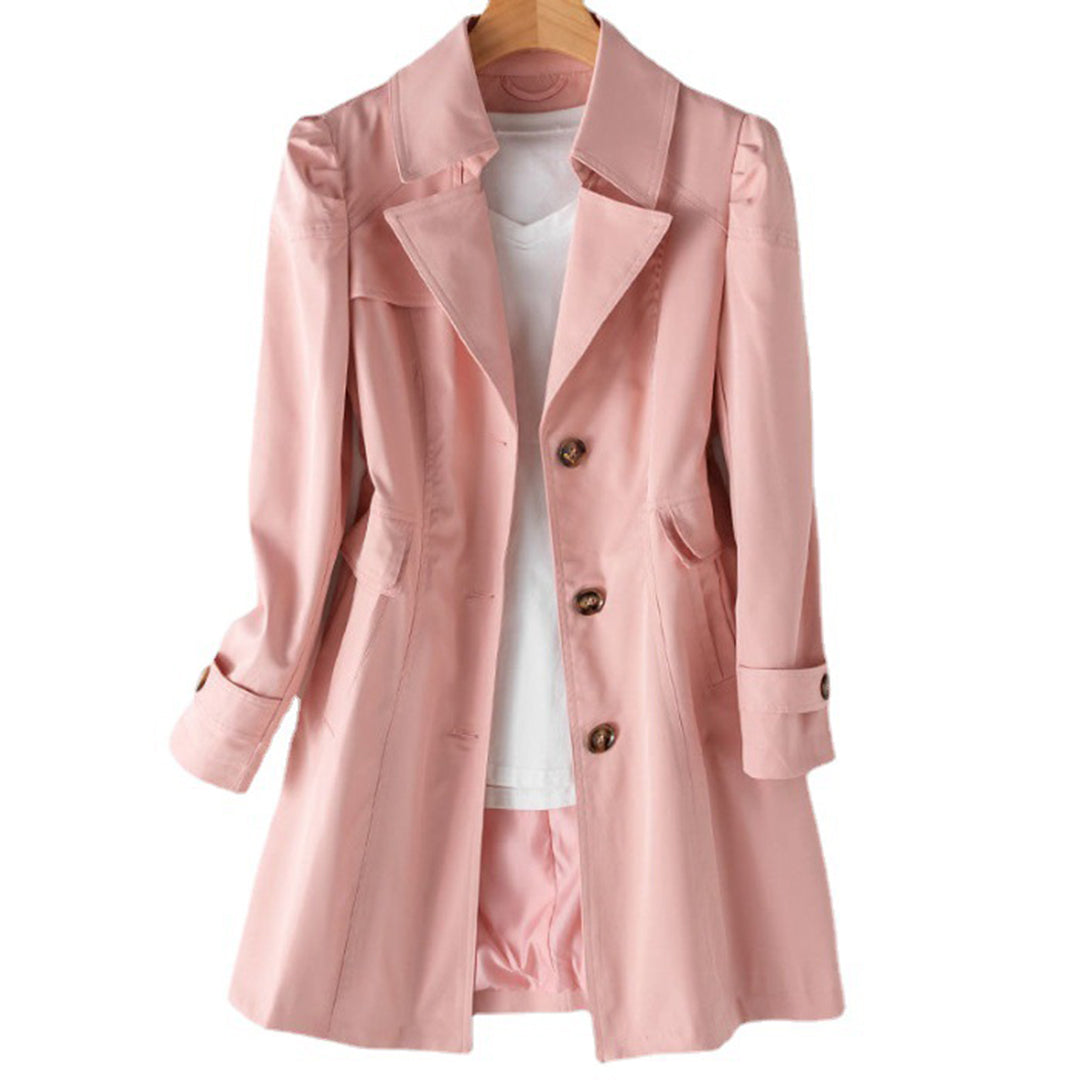 Street-Wave Long Hooded Waterproof Raincoat for Women with Windproof Shield and Adjustable Waist