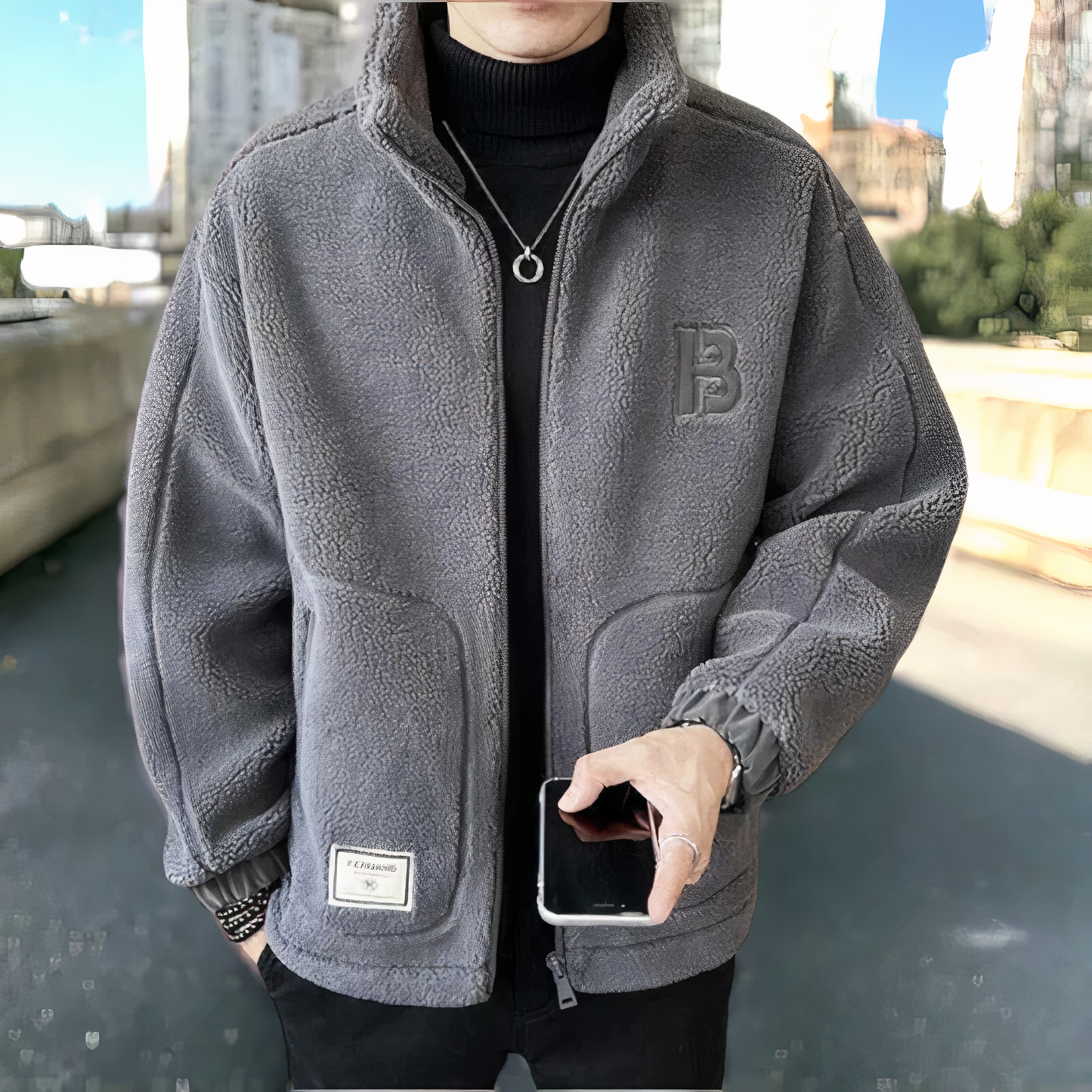 Street-wave Warm Fleece Jacket For Men And Women Cozy Durable Winter Outerwear That Traps Heat