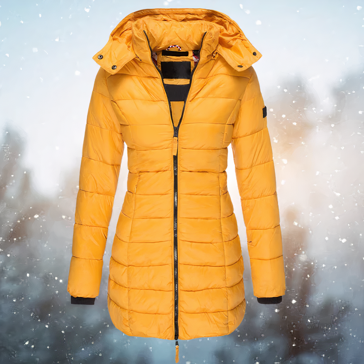 Street Wave Parka Coat Women Mid Length Hooded Warmth And Trendsetting Style For Winter