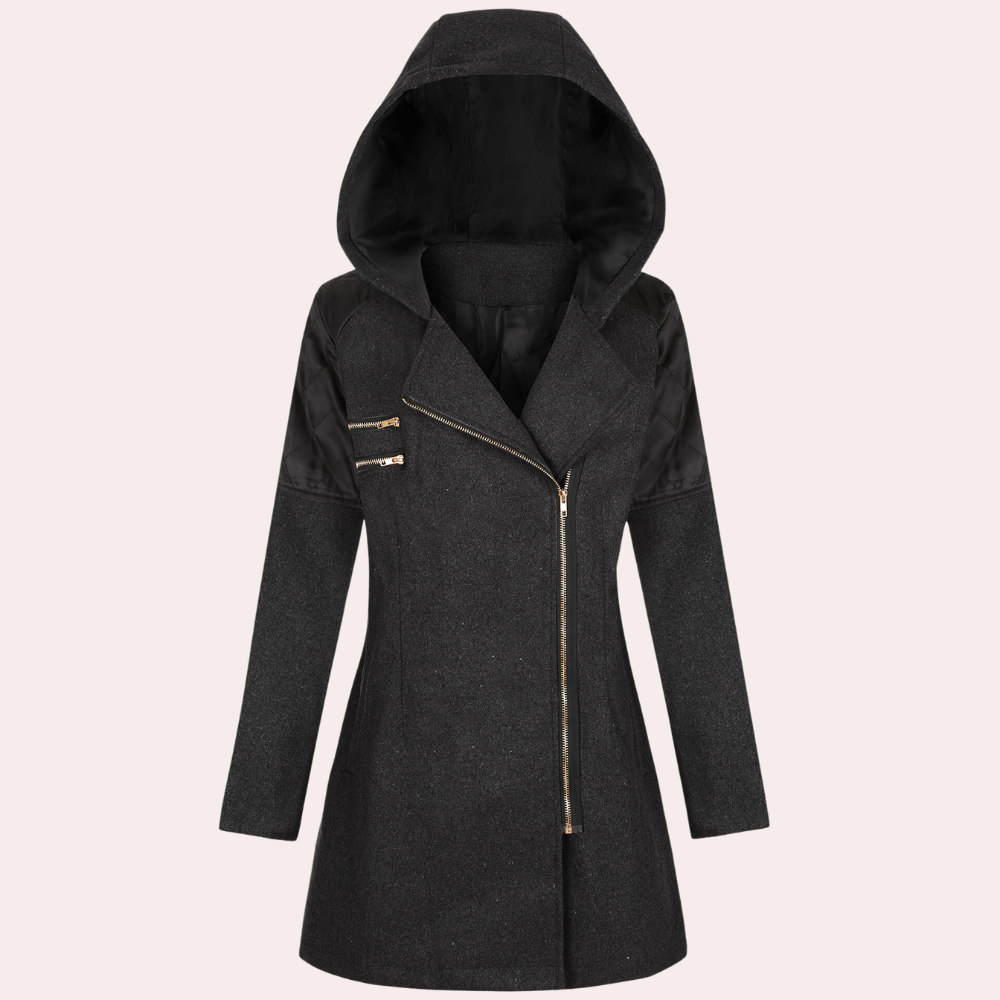 Street Wave Hooded Winter Coat For Women With Warmth Mid Length Fit And Everyday Style