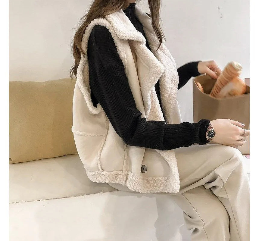 Streetwave Womens Shearling Lined Winter Cardigan Timeless Style Cozy Warmth For Everyday Wear