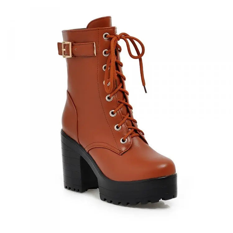 Street-Wave Lace-Up Ankle Boots For Women Bold Comfort All-Day Wear