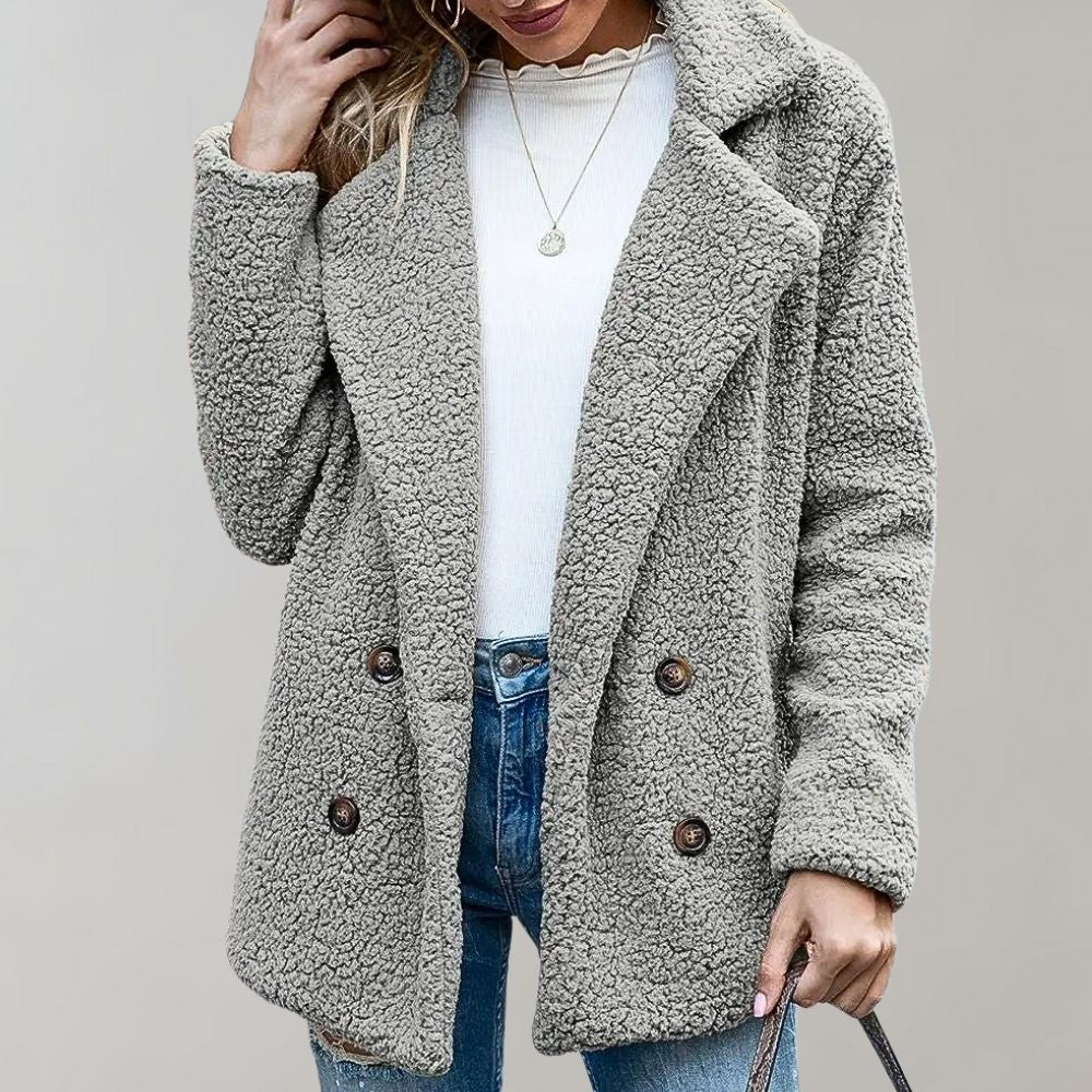Street-wave Womens Teddy Sherpa Coat Warm Breathable Winter Jacket For Everyday Wear