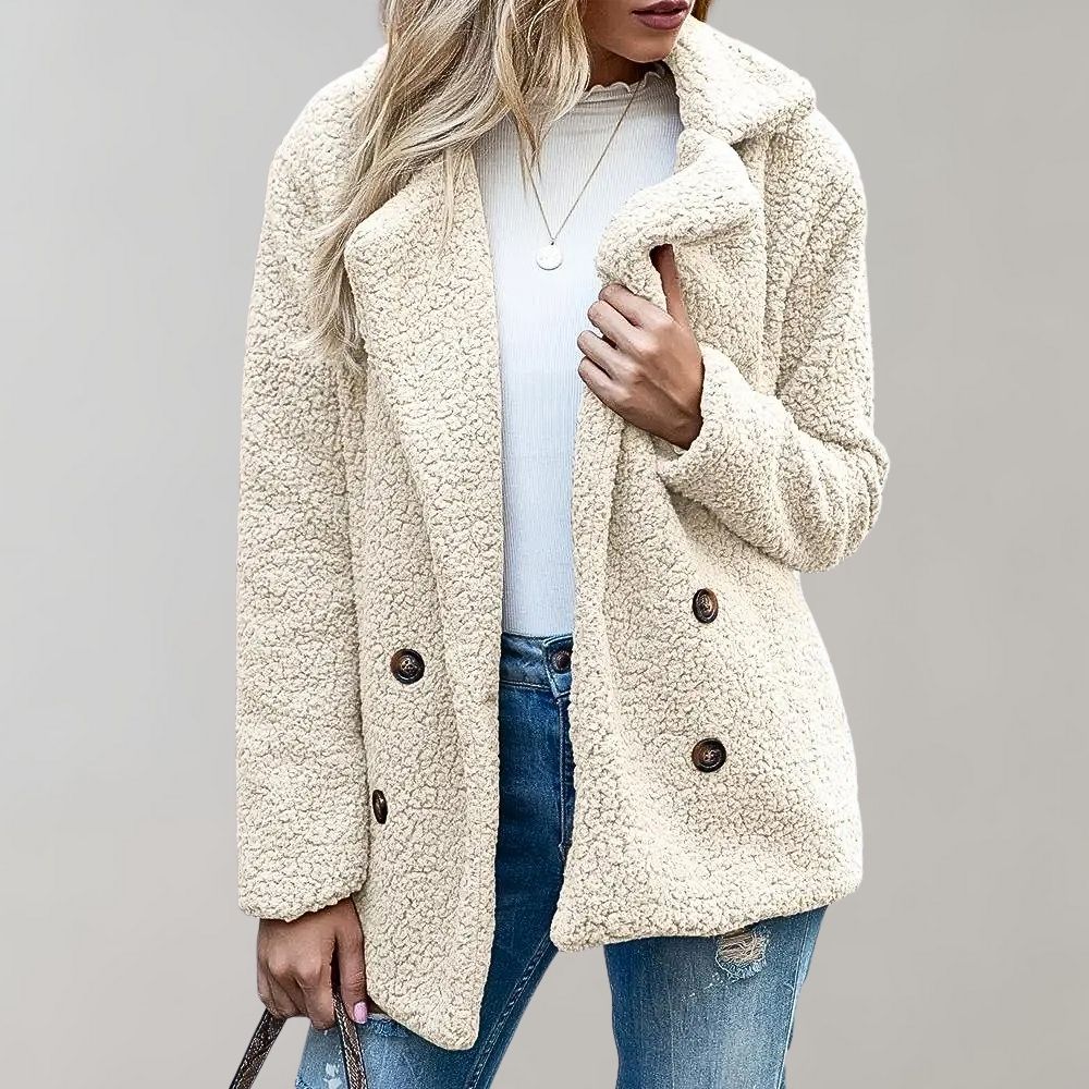 Street-wave Womens Teddy Sherpa Coat Warm Breathable Winter Jacket For Everyday Wear