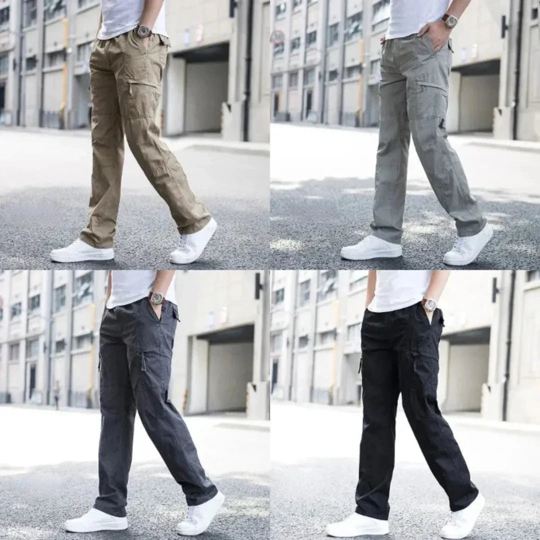 Landon Cargo Pants by Street-Wave Organic Cotton Relaxed Fit With 4 Way Stretch For Everyday And Outdoor Adventures