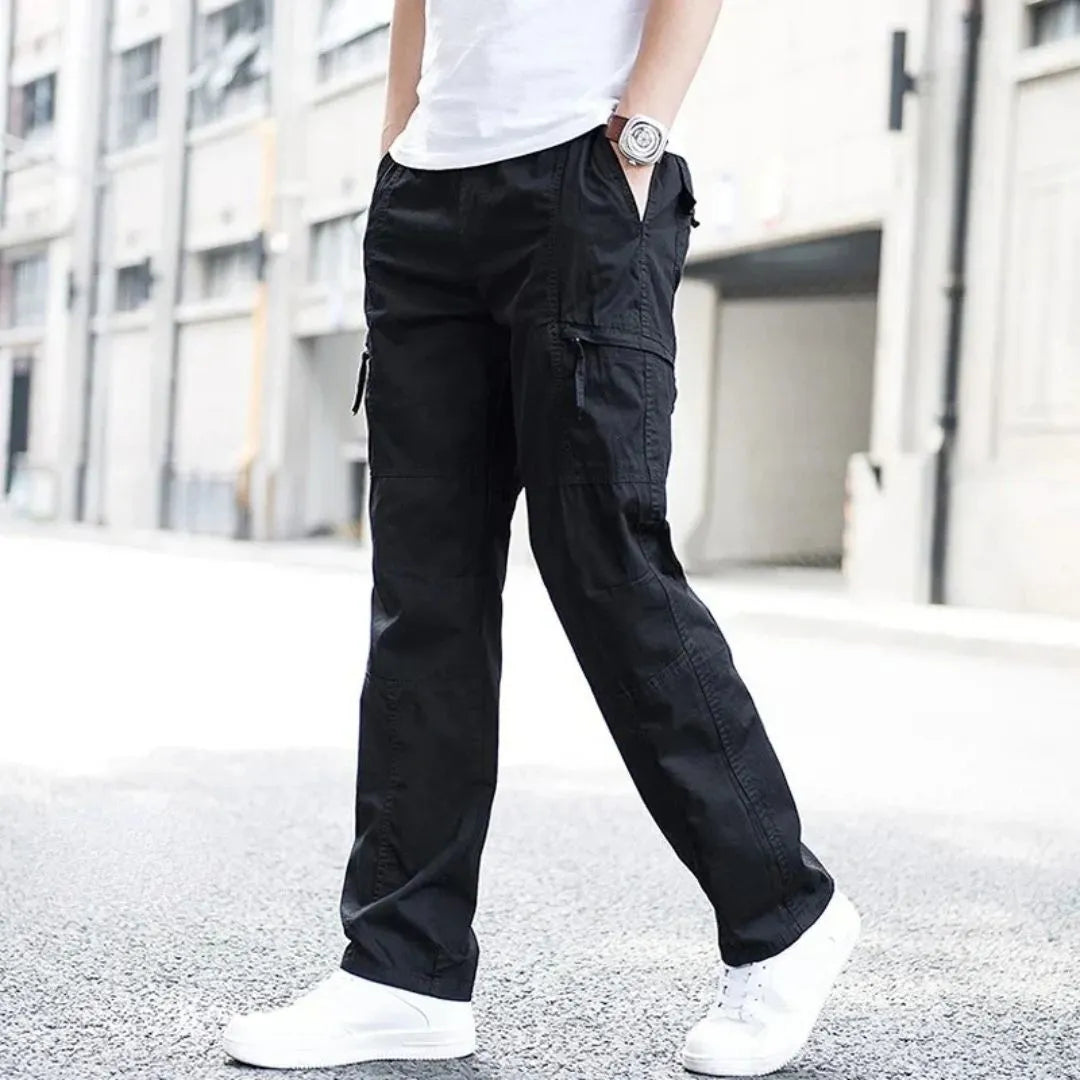 Landon Cargo Pants by Street-Wave Organic Cotton Relaxed Fit With 4 Way Stretch For Everyday And Outdoor Adventures