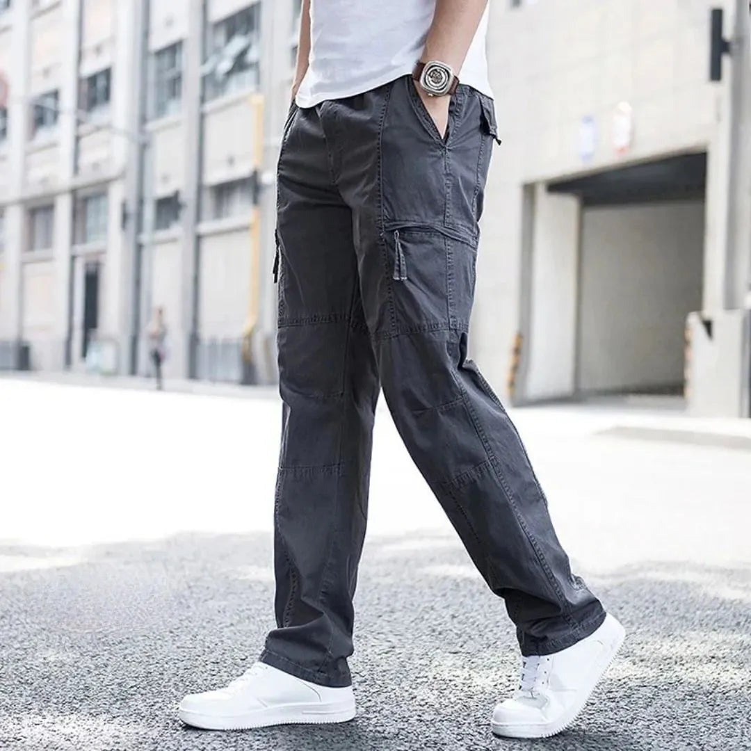 Landon Cargo Pants by Street-Wave Organic Cotton Relaxed Fit With 4 Way Stretch For Everyday And Outdoor Adventures