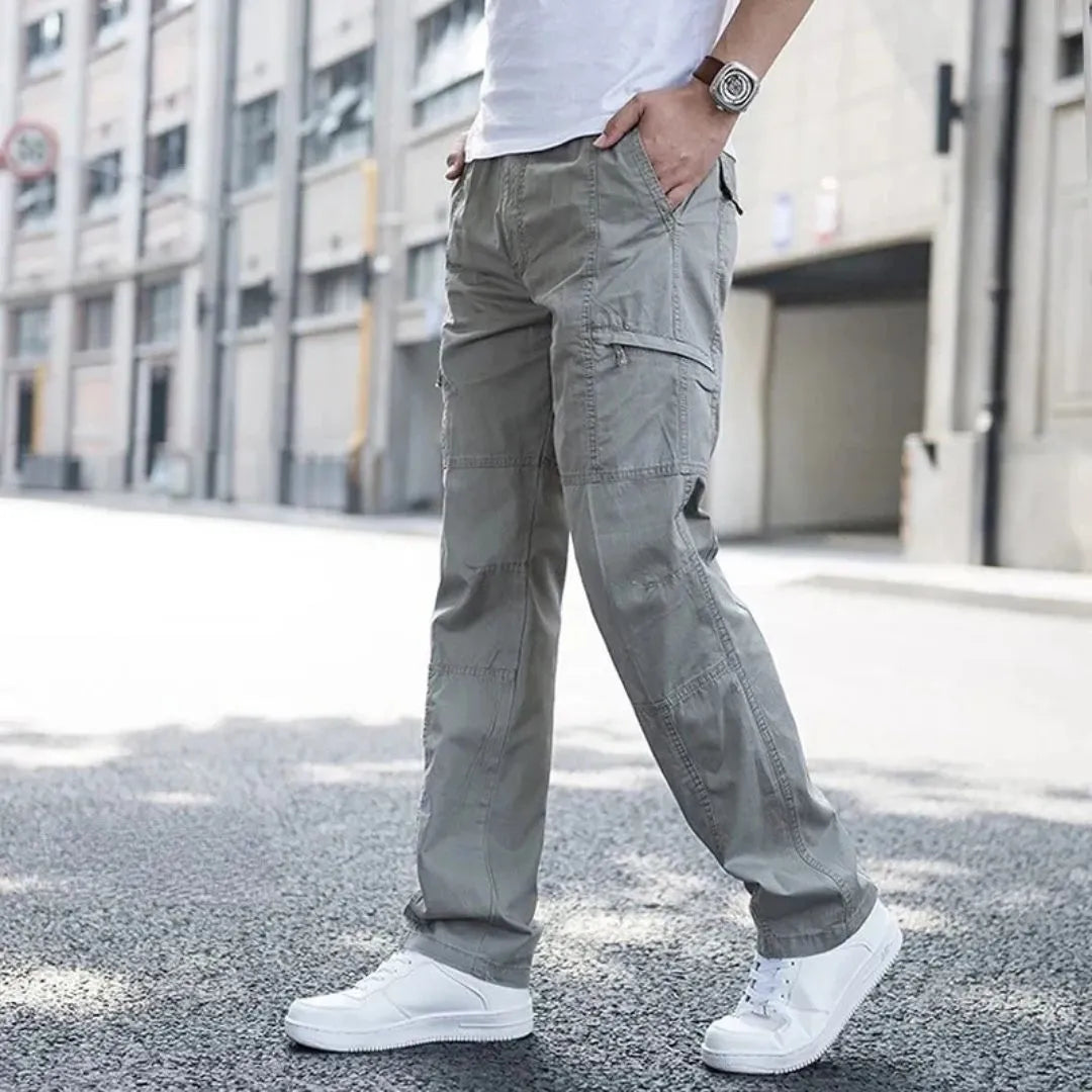 Landon Cargo Pants by Street-Wave Organic Cotton Relaxed Fit With 4 Way Stretch For Everyday And Outdoor Adventures