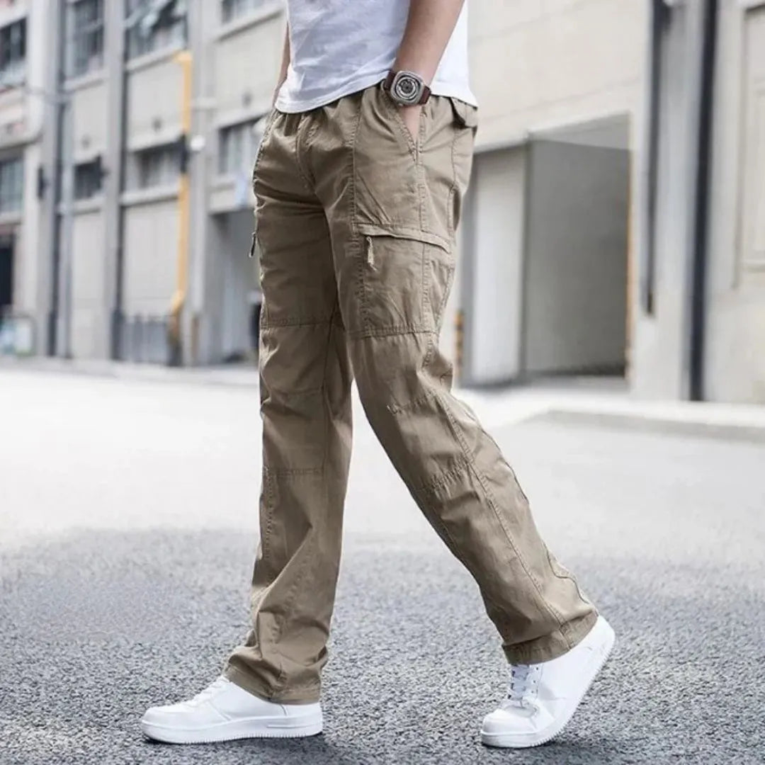 Landon Cargo Pants by Street-Wave Organic Cotton Relaxed Fit With 4 Way Stretch For Everyday And Outdoor Adventures