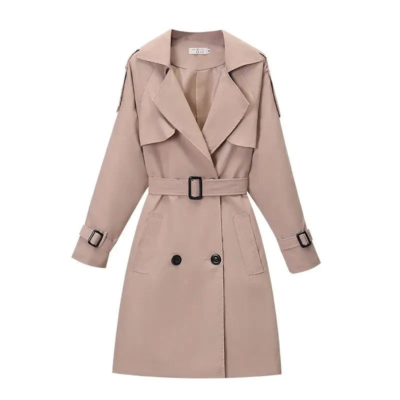 Streetwave Trench Coat For Women With Figure Flattering Fit Belted Design And Double Button Details