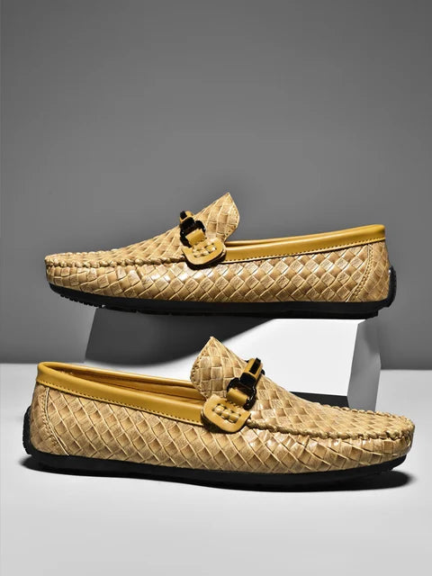 Mens Leather Loafers Breathable Comfort Slip On by Streetwave For Modern Men Premium Style