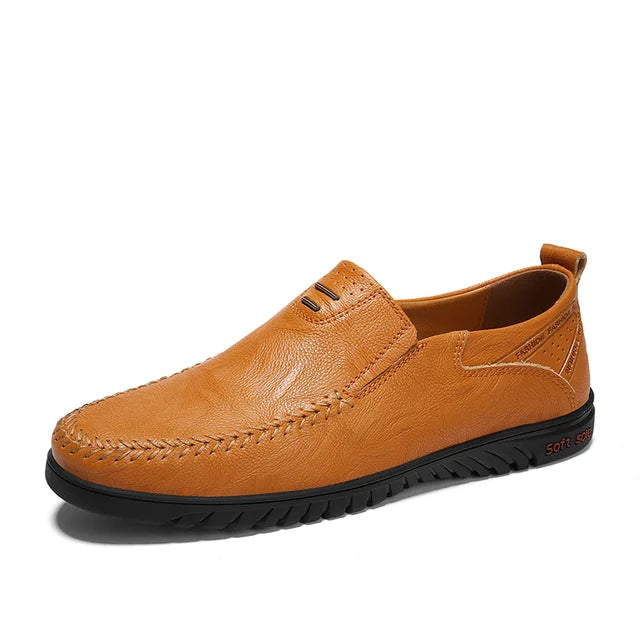 Streetwave Mens Leather Slip On Loafers Ultra Comfort For Summer Style Premium Everyday Casual Wear
