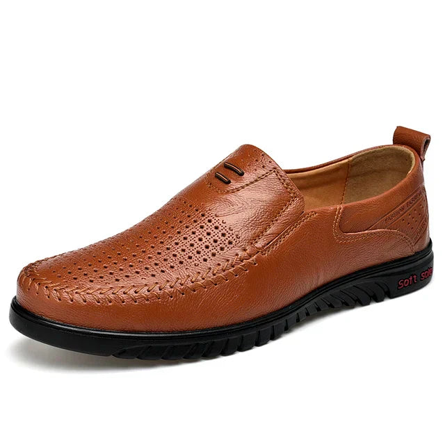 Streetwave Mens Leather Slip On Loafers Ultra Comfort For Summer Style Premium Everyday Casual Wear