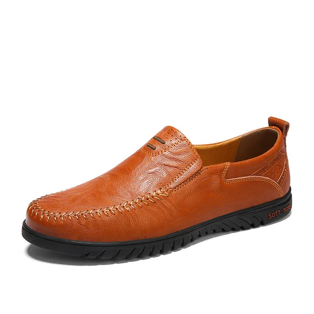 Streetwave Mens Leather Slip On Loafers Ultra Comfort For Summer Style Premium Everyday Casual Wear
