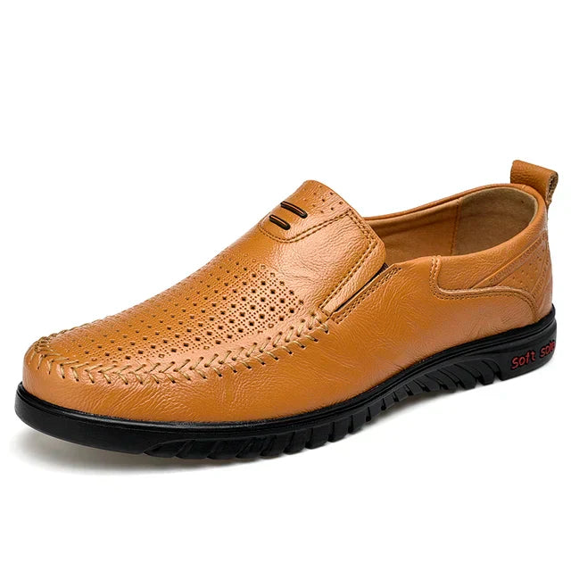 Streetwave Mens Leather Slip On Loafers Ultra Comfort For Summer Style Premium Everyday Casual Wear