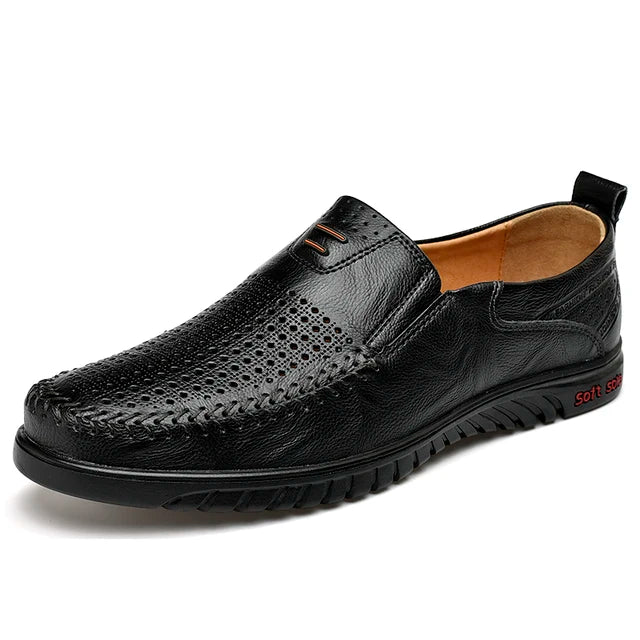 Streetwave Mens Leather Slip On Loafers Ultra Comfort For Summer Style Premium Everyday Casual Wear