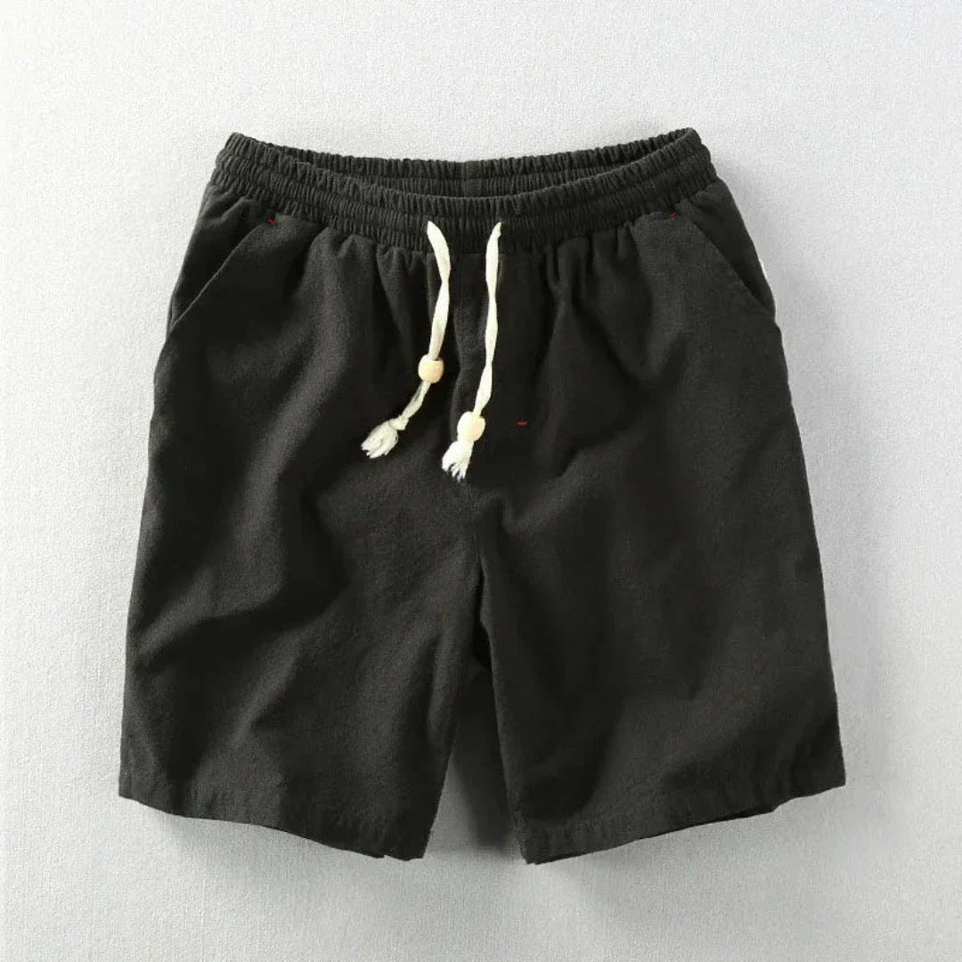 Lee Drawstring Waist Linen Shorts Unisex Breathable With Pockets Lightweight Casual Summer Wardrobe Essential