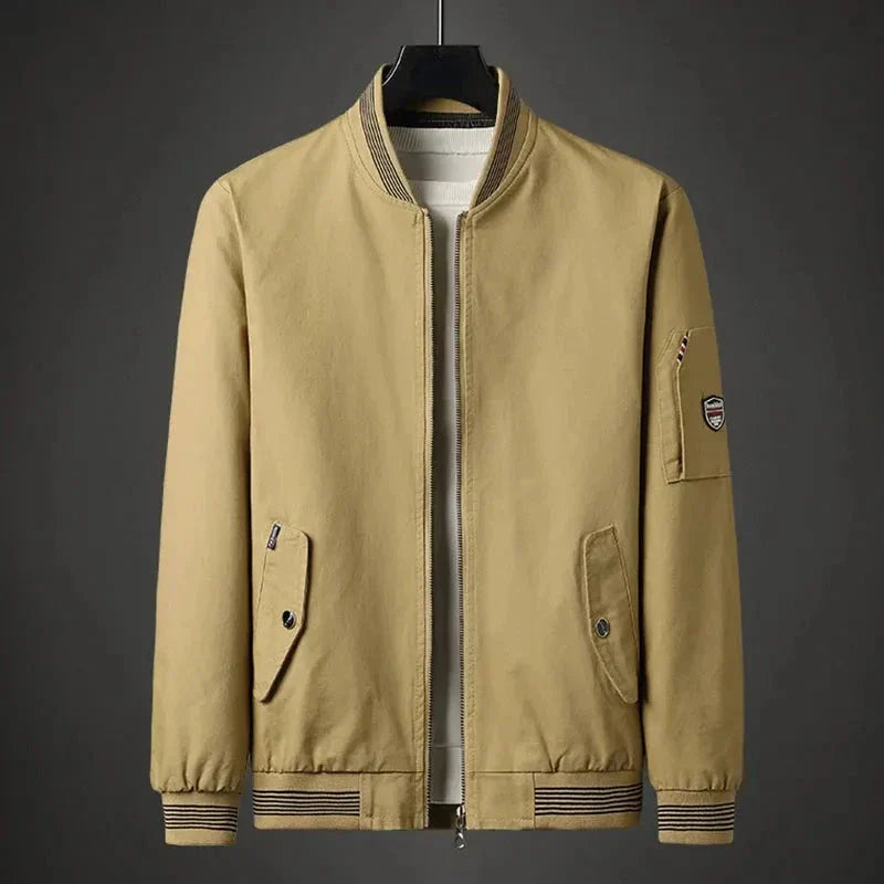 Marc Bomber Jacket For Men By Street-Wave Tailored Fit With Ribbed Cuffs And Hem Versatile Everyday Style