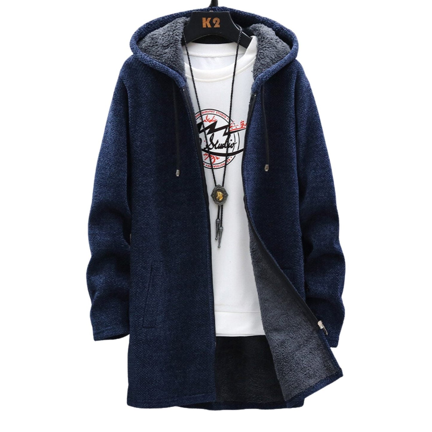 Street Wave Red Hooded Jacket For Men Cozy Warmth With Modern Streetwear Fit Premium Quality