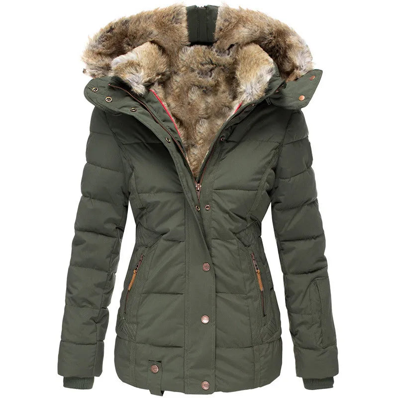 Street Wave Fur Lined Winter Coat For Women Premium Warmth And Luxurious Hooded Puffer