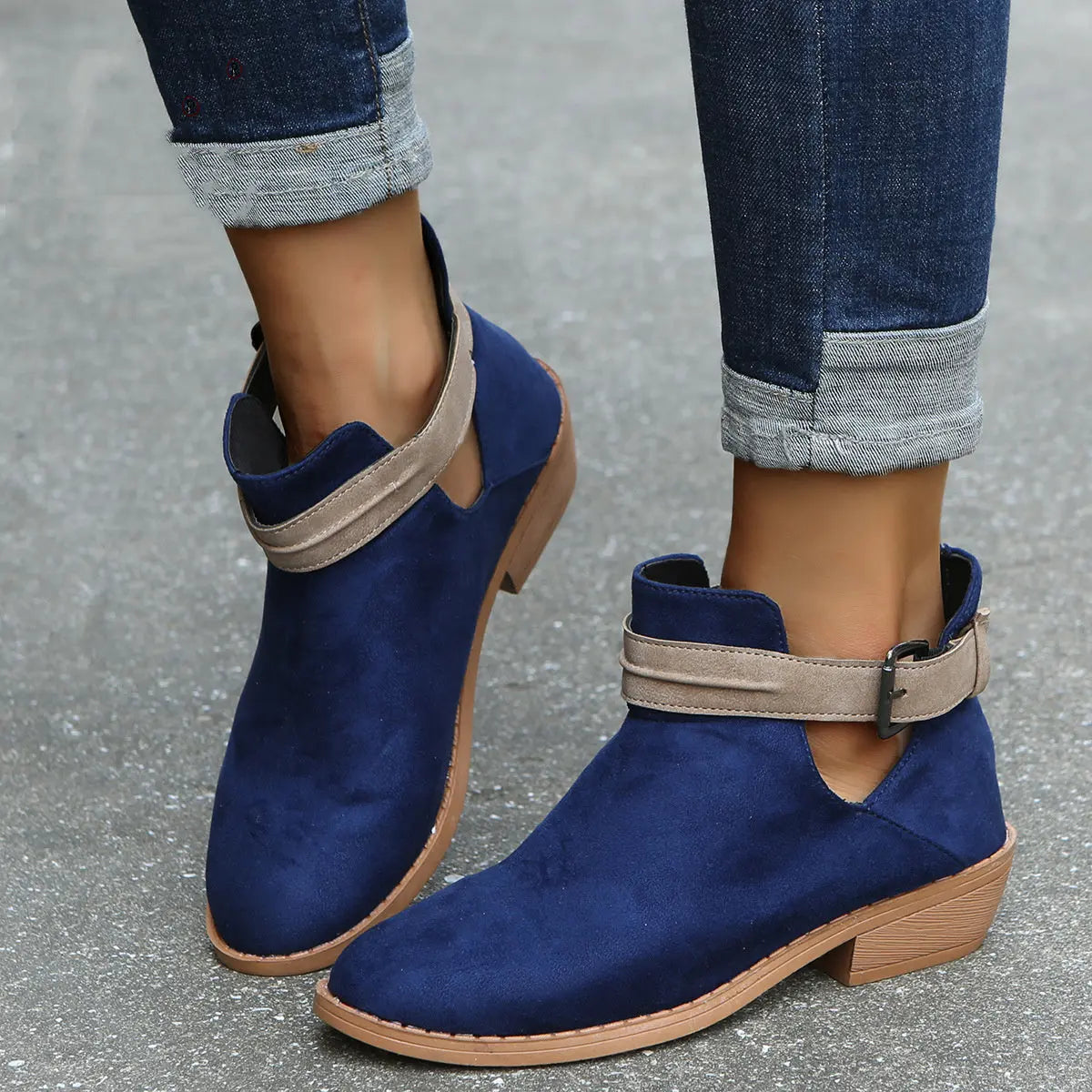 Street-Wave Leopard Print Ankle Boots Women Bold Comfort