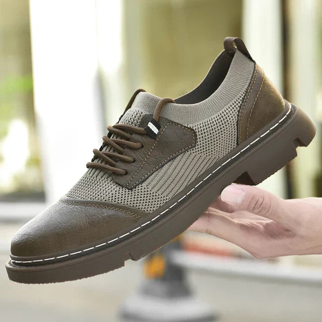 UrbanEase Leather Loafers For Men 5cm Heel Premium Comfort British Style Dress Shoes