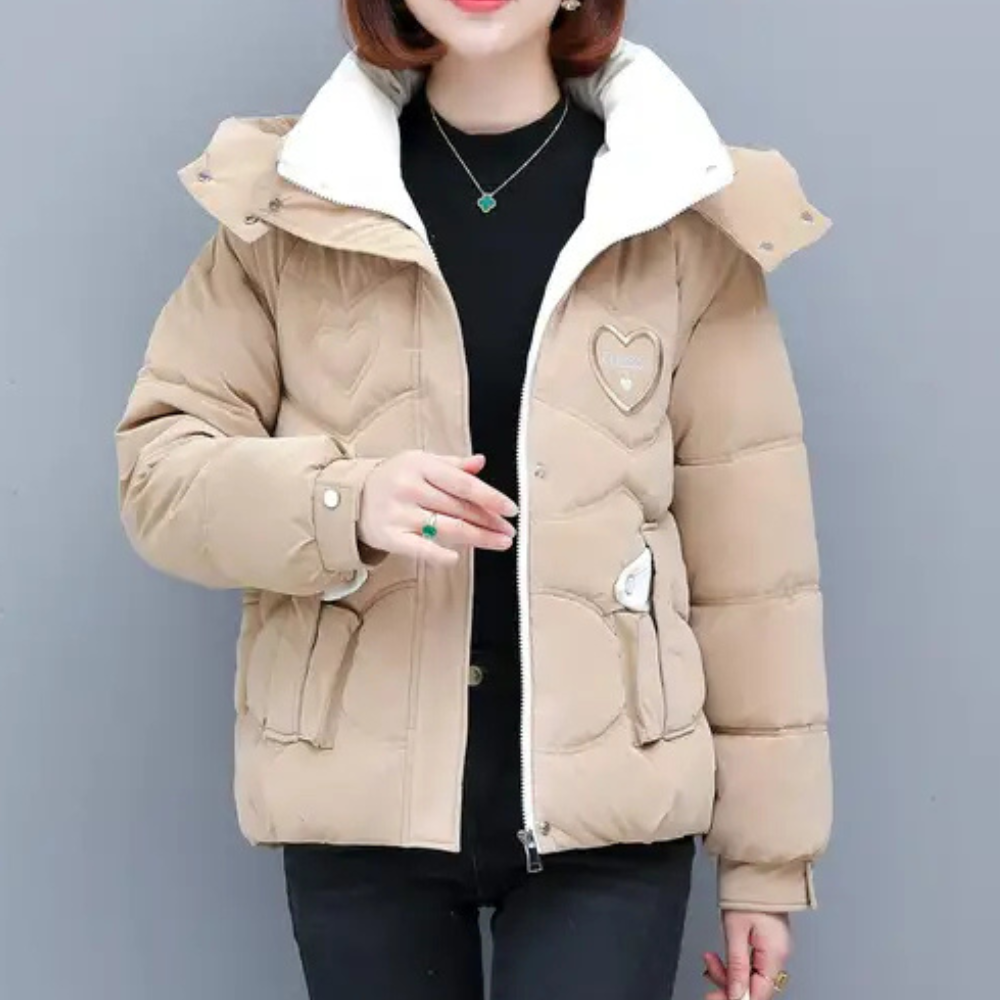 Street-wave Classic Women's Hooded Puffer Coat For Winter Warmth And Everyday Style Comfort