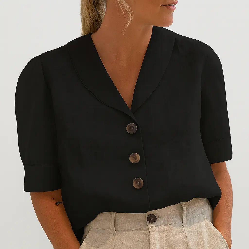 Lightweight Womens Tee Breathable Cotton Linen StreetWave