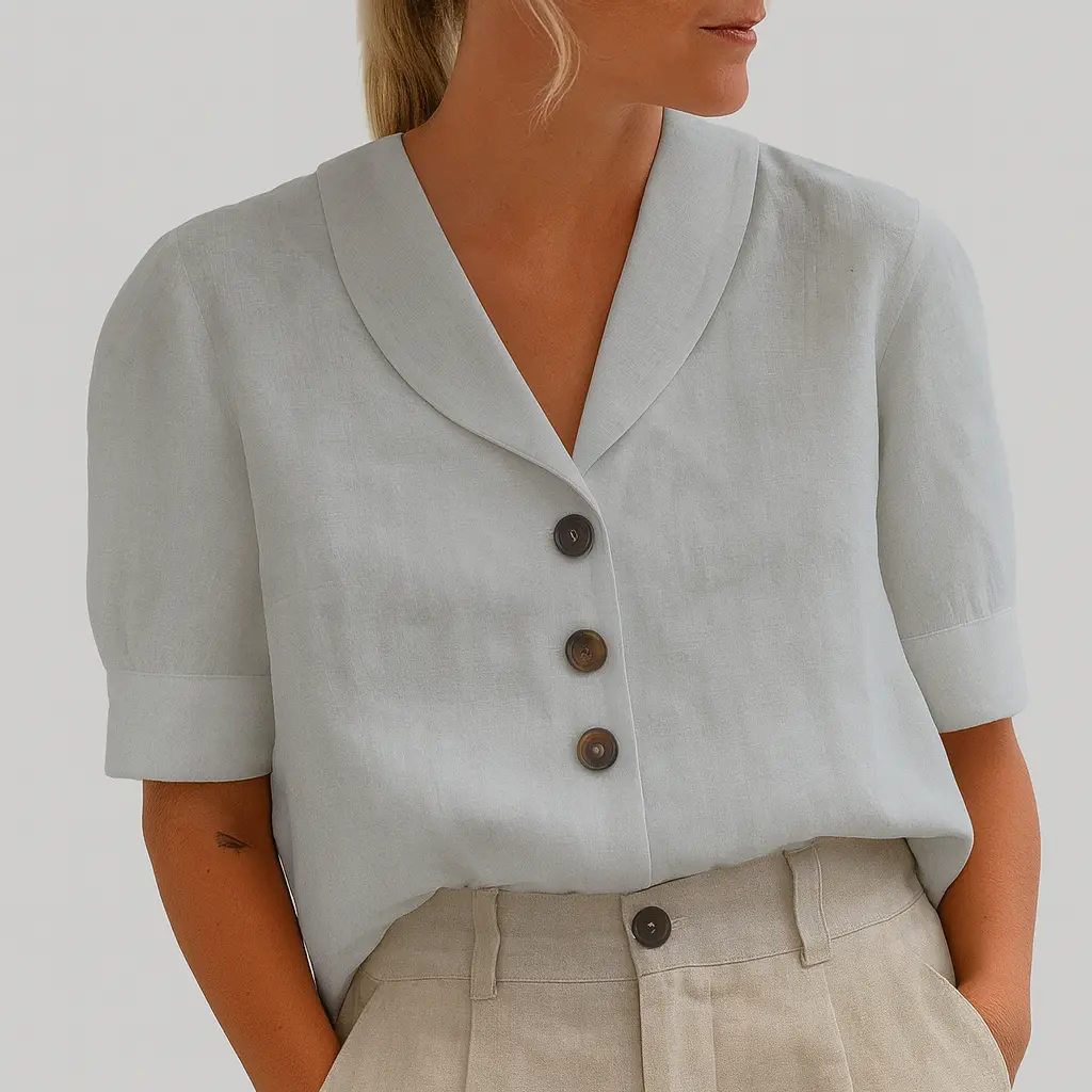 Lightweight Womens Tee Breathable Cotton Linen StreetWave