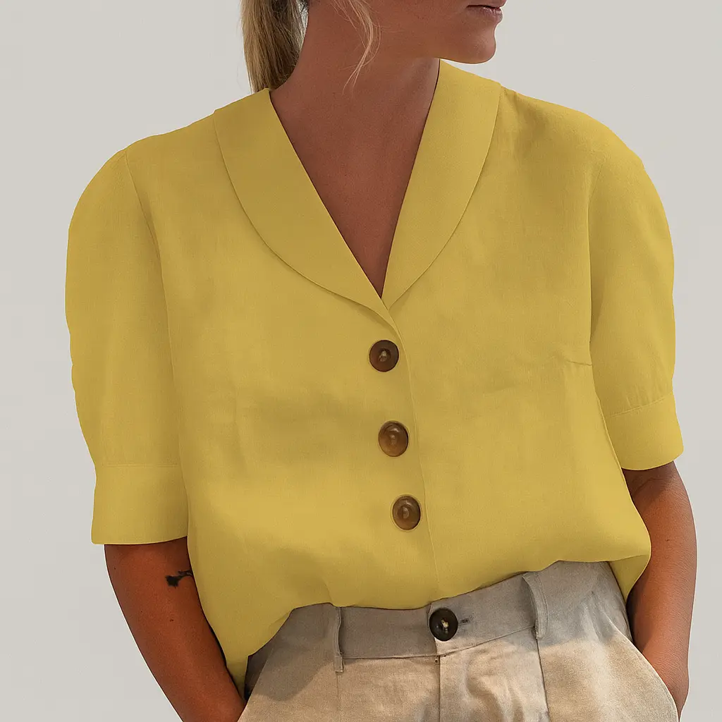 Lightweight Womens Tee Breathable Cotton Linen StreetWave