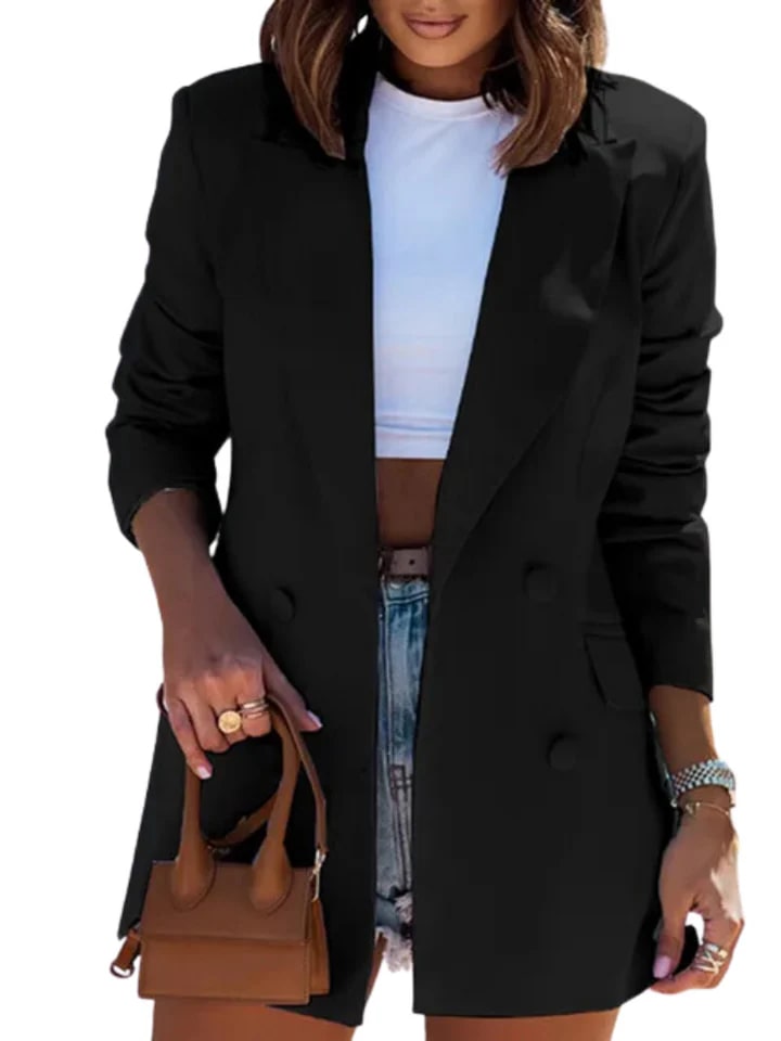 Street-Wave Long Blazer For Women With Extended Silhouette And Relaxed Fit Chic Everyday Wear