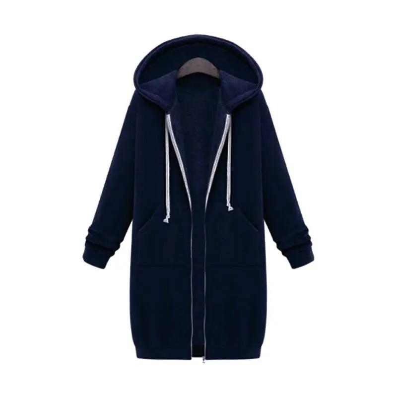 Street Wave Longline Zip Hoodie For Women Cozy Layering