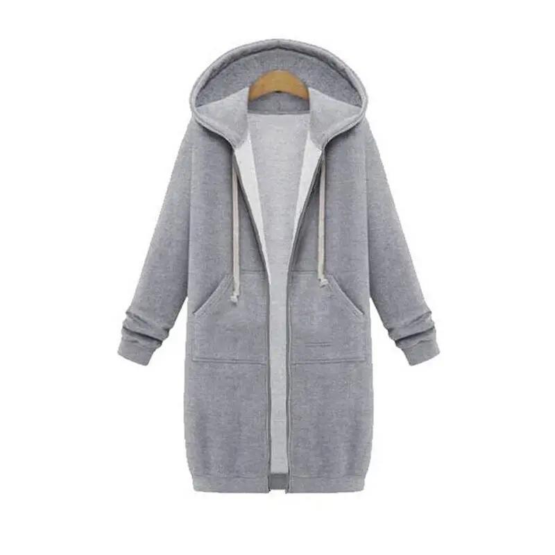Street Wave Longline Zip Hoodie For Women Cozy Layering