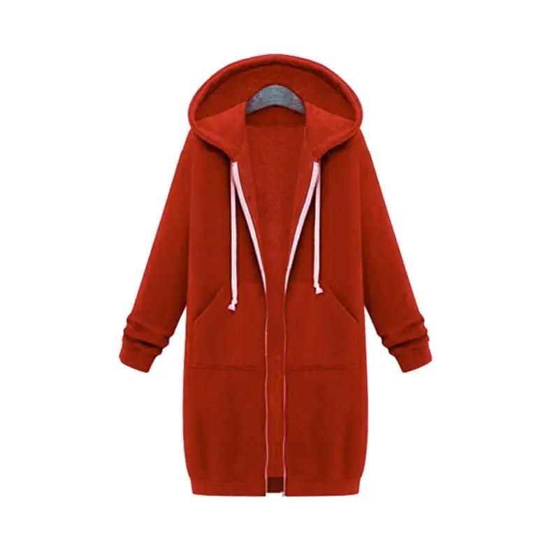 Street Wave Longline Zip Hoodie For Women Cozy Layering