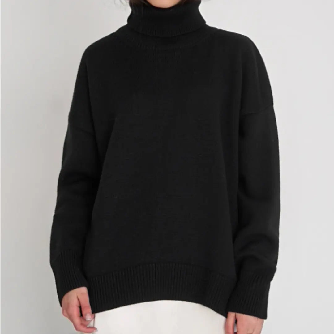 Loose Knitted Turtleneck Sweater for Women by Street Wave Cozy And Stylish