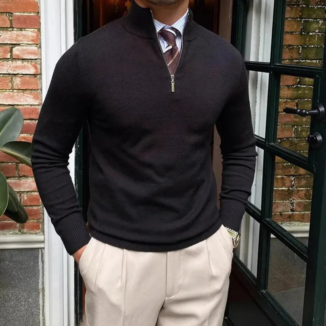 Waylynn Premium Merino Wool Half Zip Up Sweater Unisex Everyday Comfort