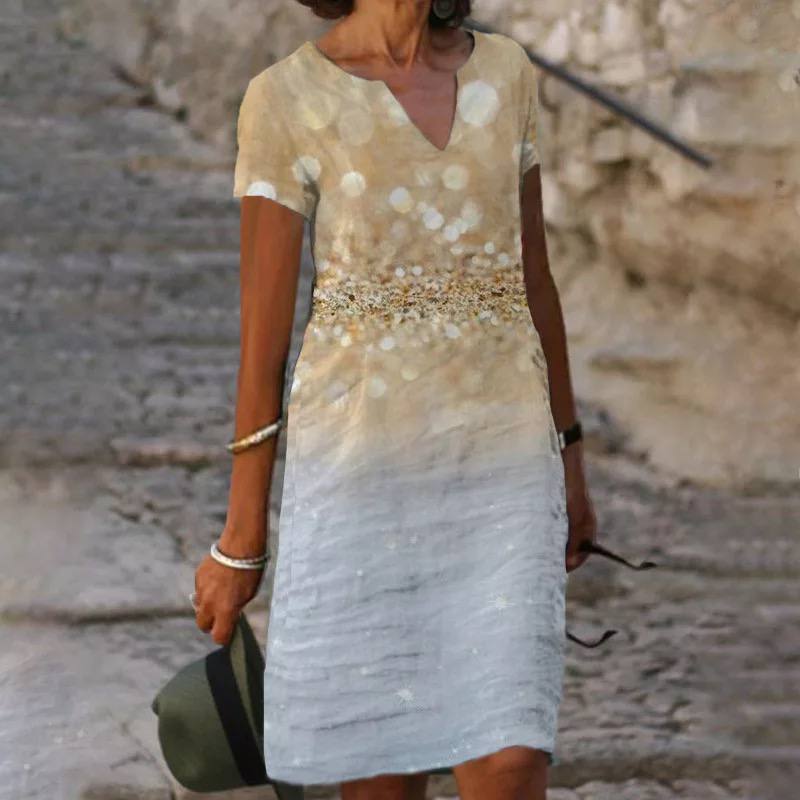 Street Wave Hannah Women V Neck Floral Dress Lightweight