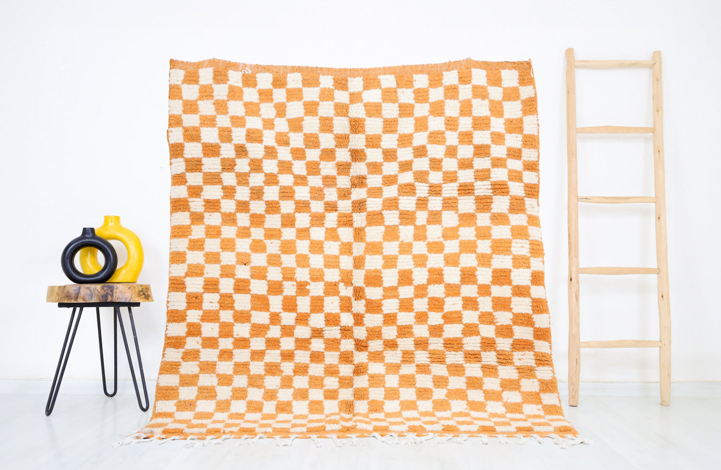 Lounis Moroccan Checkered Rug 5'2" x 5'4" - Street-Wave