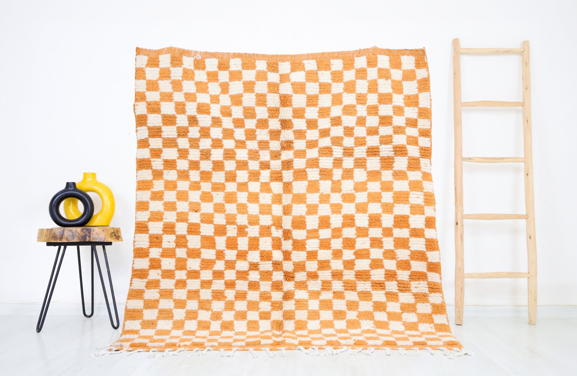 Lounis Moroccan Checkered Rug 5'2" x 5'4" - Street-Wave