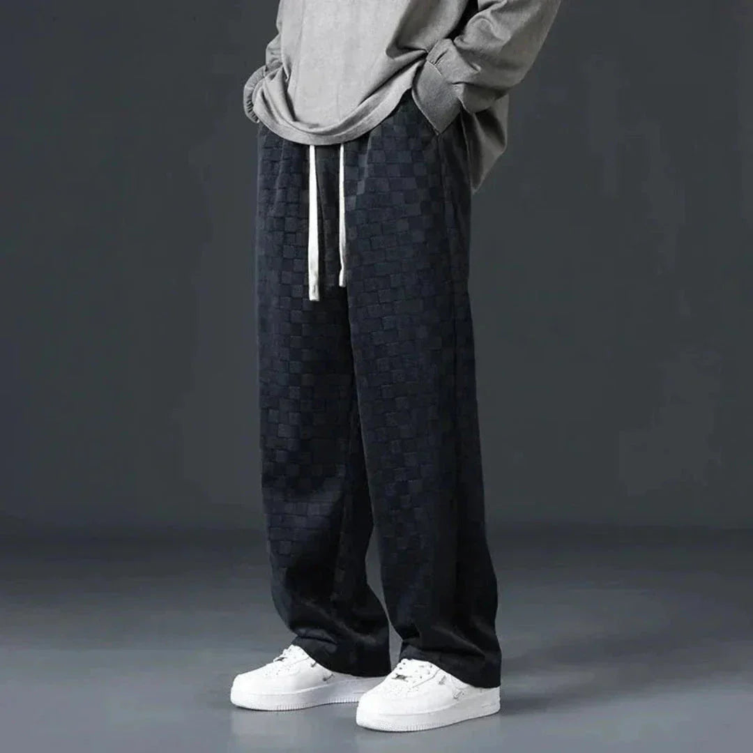 Waylynn Luca Checkered Corduroy Joggers Unisex Relaxed Fit