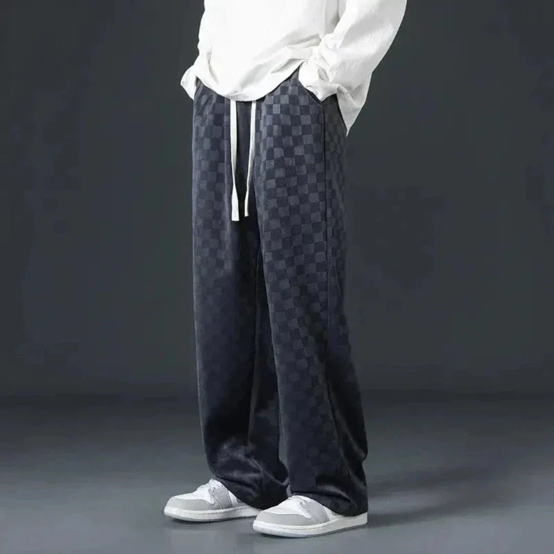 Waylynn Luca Checkered Corduroy Joggers Unisex Relaxed Fit