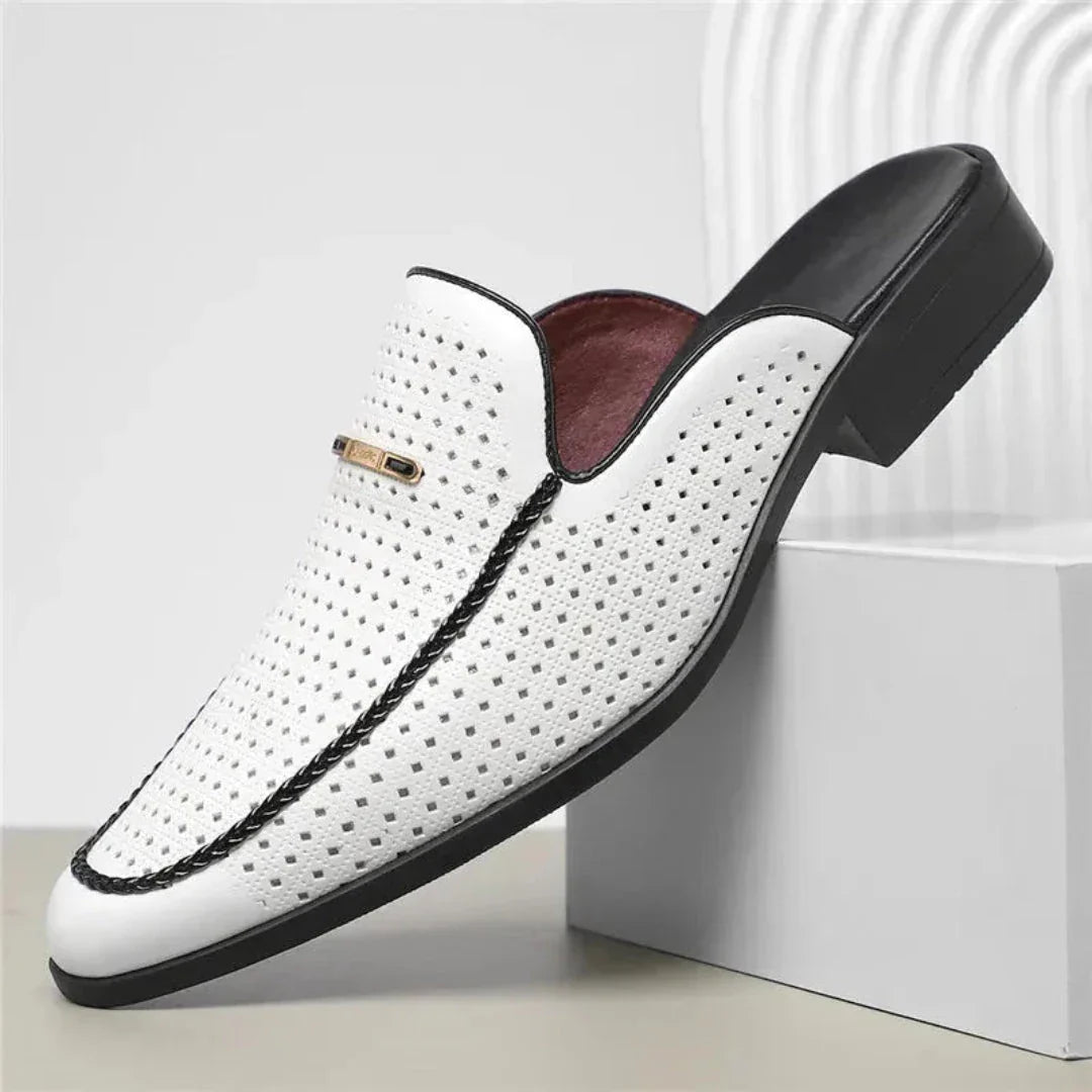 Waylynn Luca Leather Slip On Mule Backless For Women On The Go Breathable