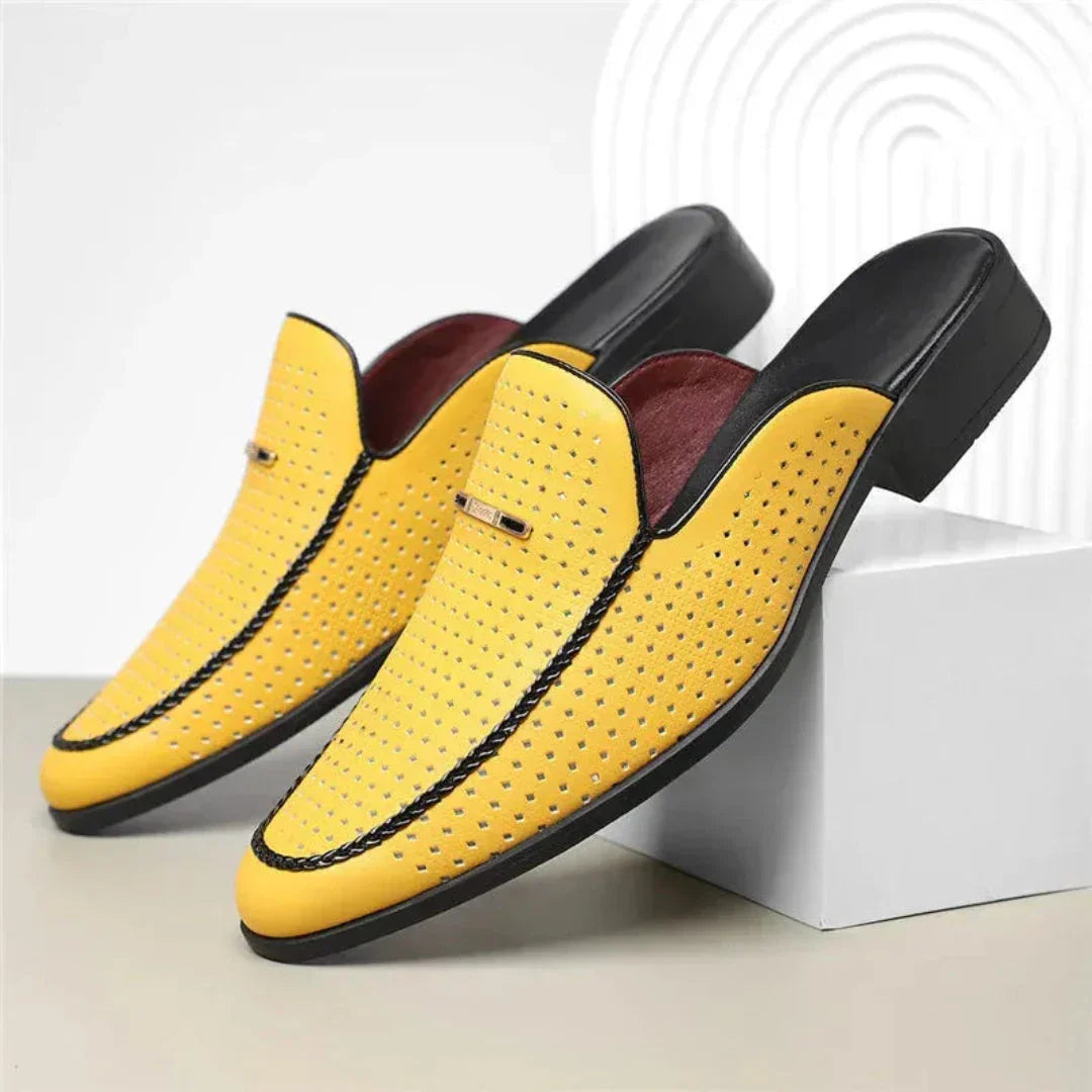 Waylynn Luca Leather Slip On Mule Backless For Women On The Go Breathable