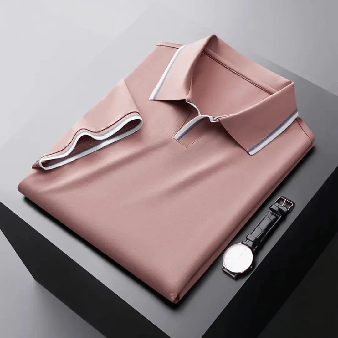 Luca Romano Signature Polo Shirt with Contrast Collar Trim, Premium Fabric, Modern Elegant Fit by Street-Wave