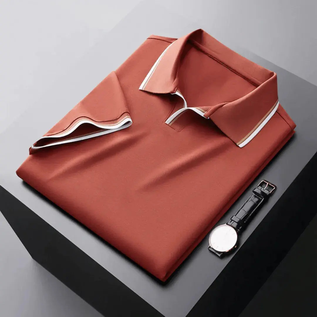 Luca Romano Signature Polo Shirt with Contrast Collar Trim, Premium Fabric, Modern Elegant Fit by Street-Wave