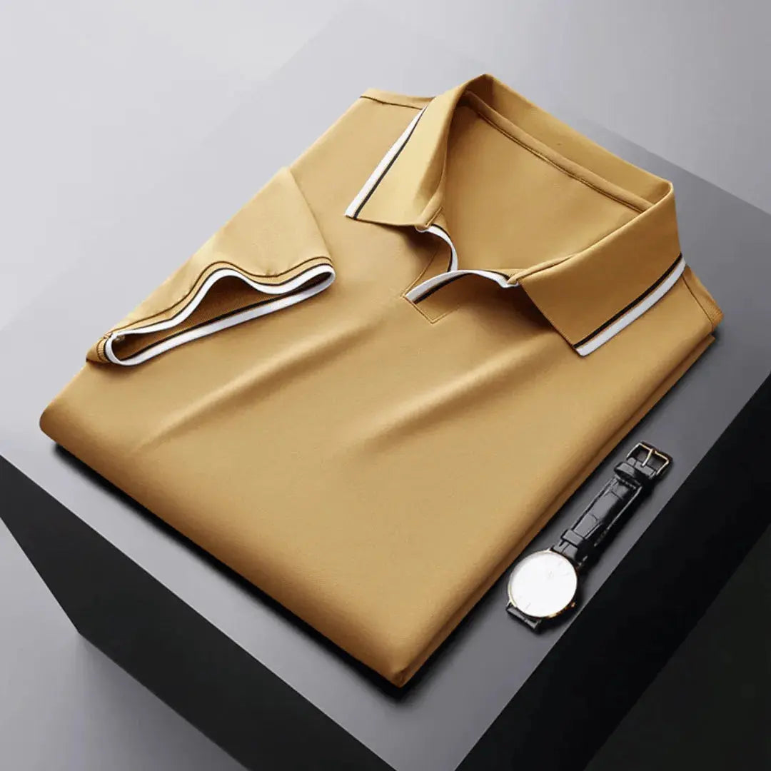 Luca Romano Signature Polo Shirt with Contrast Collar Trim, Premium Fabric, Modern Elegant Fit by Street-Wave