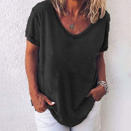 Street Wave Claire Linen Look T Shirt Breezy Everyday Wear Unisex