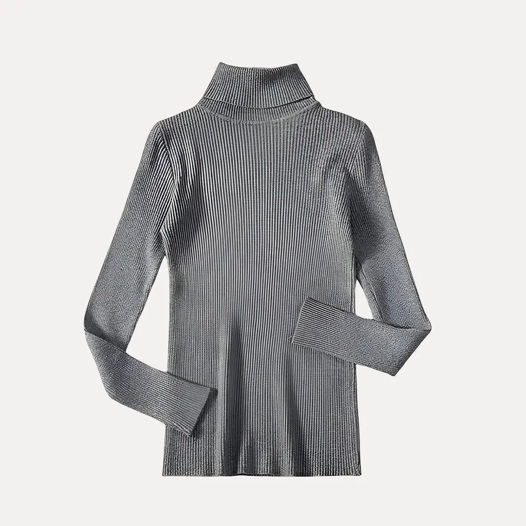 Waylynn Lucy Mock Ribbed Sweater For Women Cozy Layering