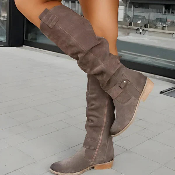 Streetwave Suede Knee High Boots Elegant Comfort for Fashionable Women Everyday Wear